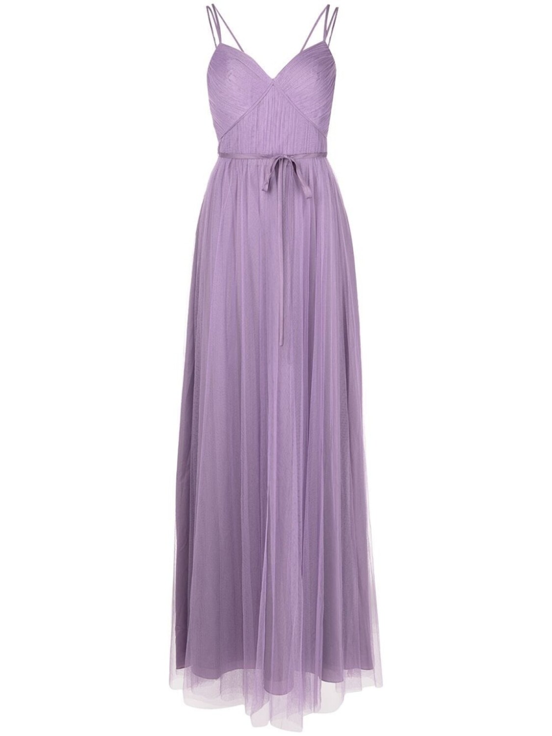 

Плиссированное платье макси Marchesa Notte Bridesmaids, фиолетовый