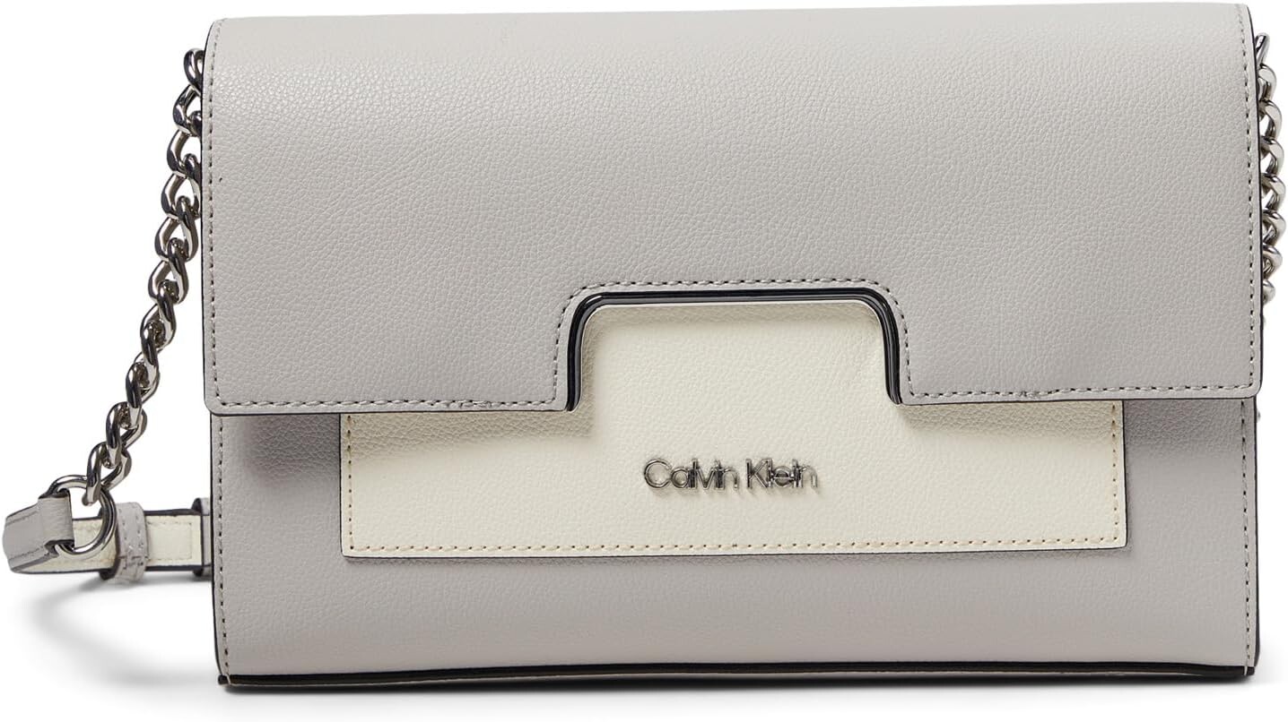 

Сумка кросс-боди Calvin Klein Finley Saffiano Crossbody, цвет Dove/White