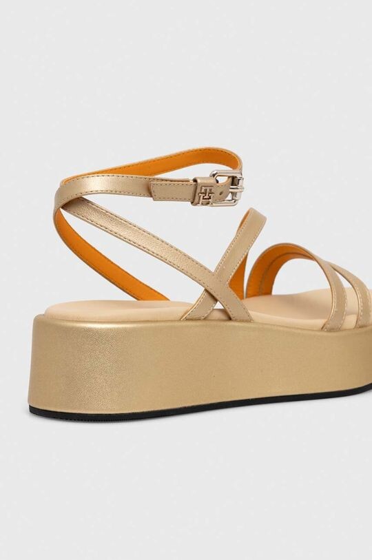 Кожаные сандалии TH STRAP GOLD PLATFORM Tommy Hilfiger, золотой — фото 3