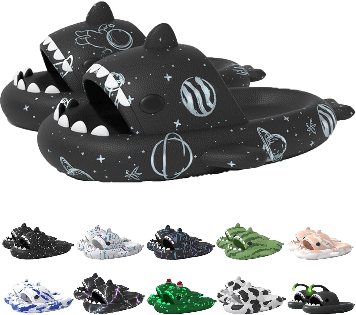 

Оригинальные шлепанцы Sharklas Polares, оригинальные Sharklas, шлепанцы Sharky, шлепанцы с изображением акулы, сандалии Shark Slides для женщин и мужчин Jfxgjuv, черный