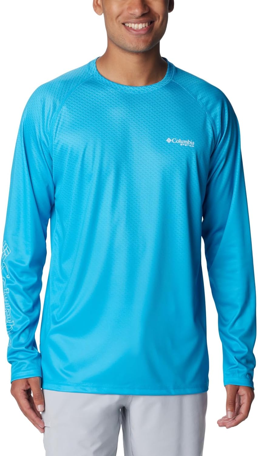 

Columbia Мужская футболка с длинным рукавом Terminal Tackle PFG Statetriot, Ocean Blue/Fish Hooks Super Fade, Синий, Columbia Мужская футболка с длинным рукавом Terminal Tackle PFG Statetriot, Ocean Blue/Fish Hooks Super Fade