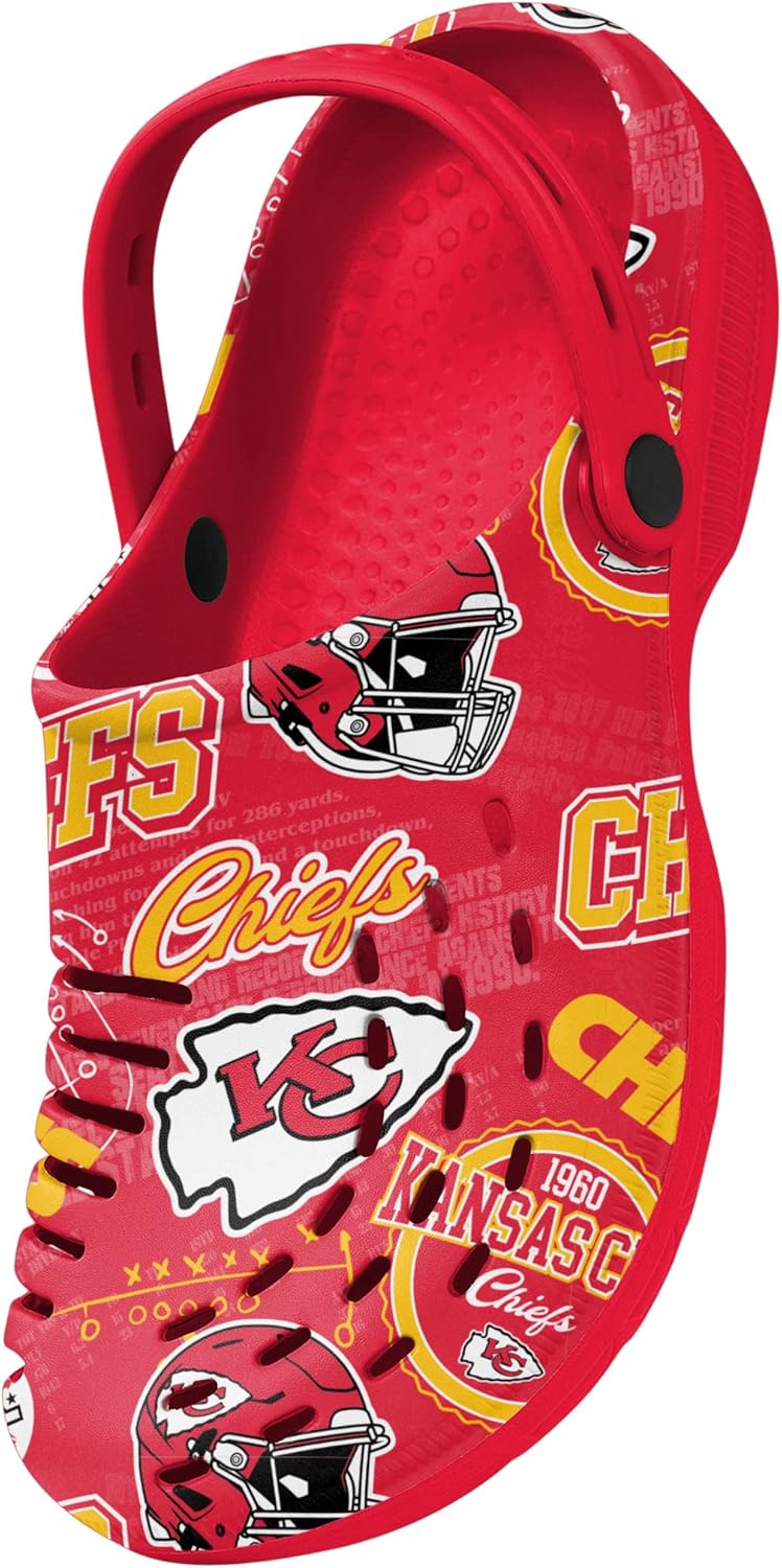 Сабо с ремешком FOCO Arizona Cardinals NFL для мужчин с историческим принтом, Kansas City Chiefs Historic Print With Strap — фото 3