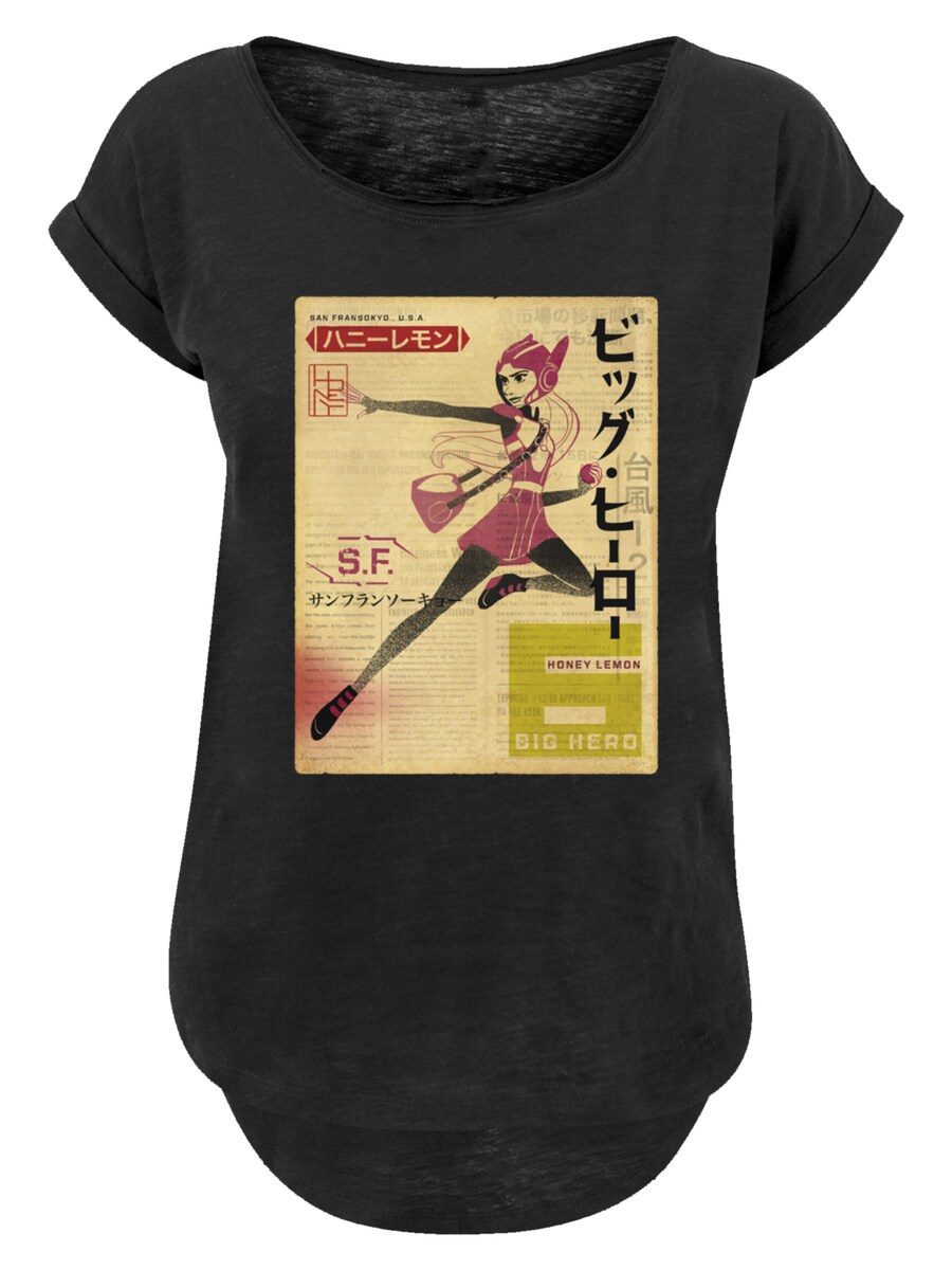 

Рубашка F4NT4STIC Big Hero 6 Honey Lemon Newspaper, черный