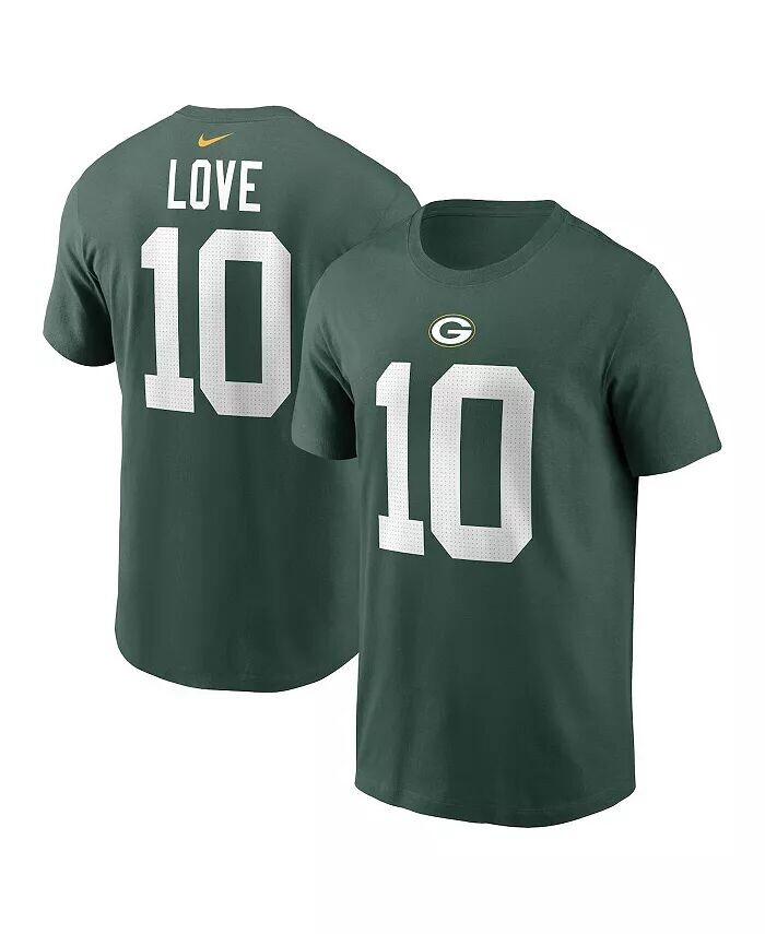 

Мужская футболка Jordan Love Green Green Bay Packers с именем и номером игрока Nike