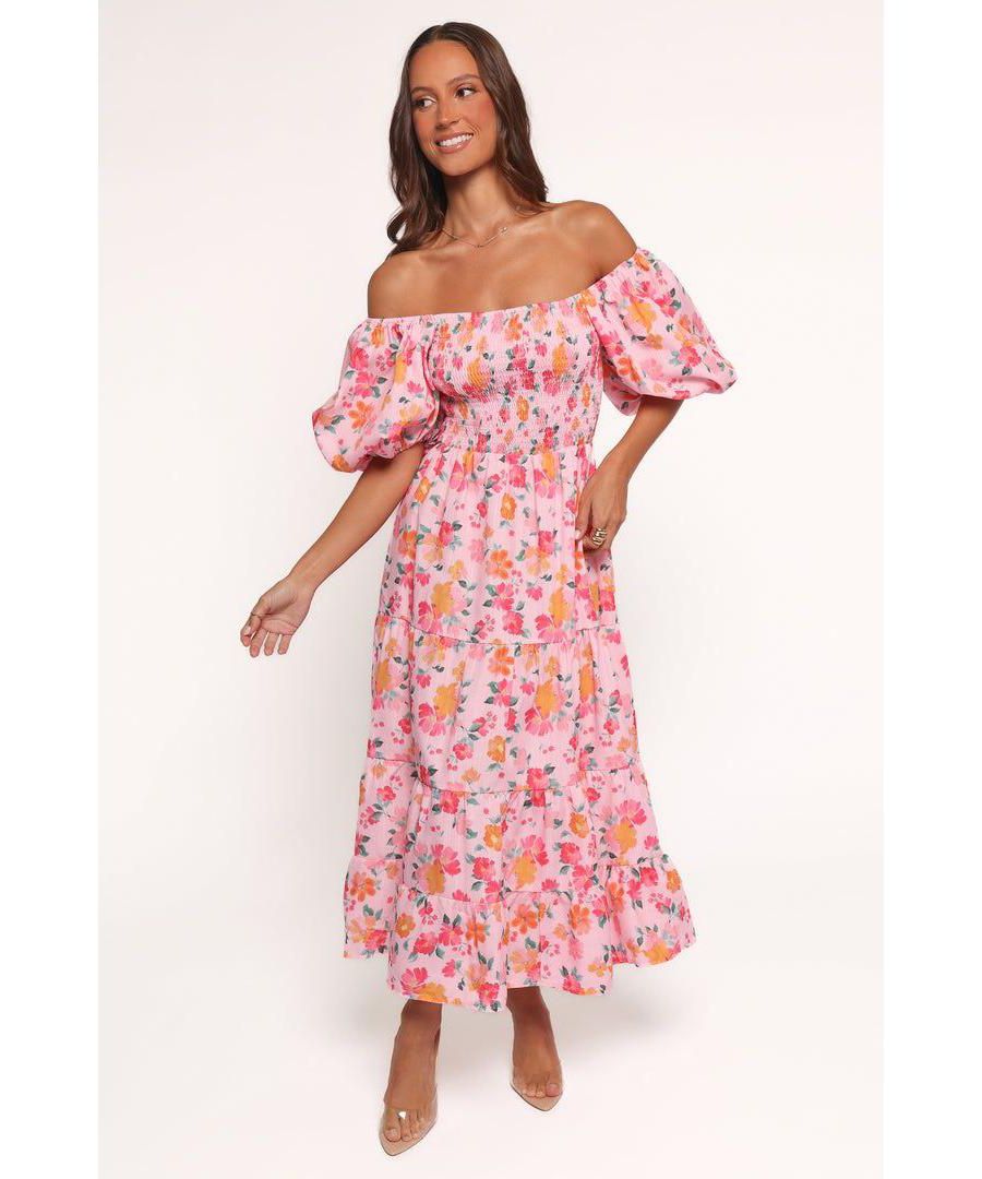 

Женское миди-платье Soliel - розовое с цветочным принтом Petal and Pup, Pink floral