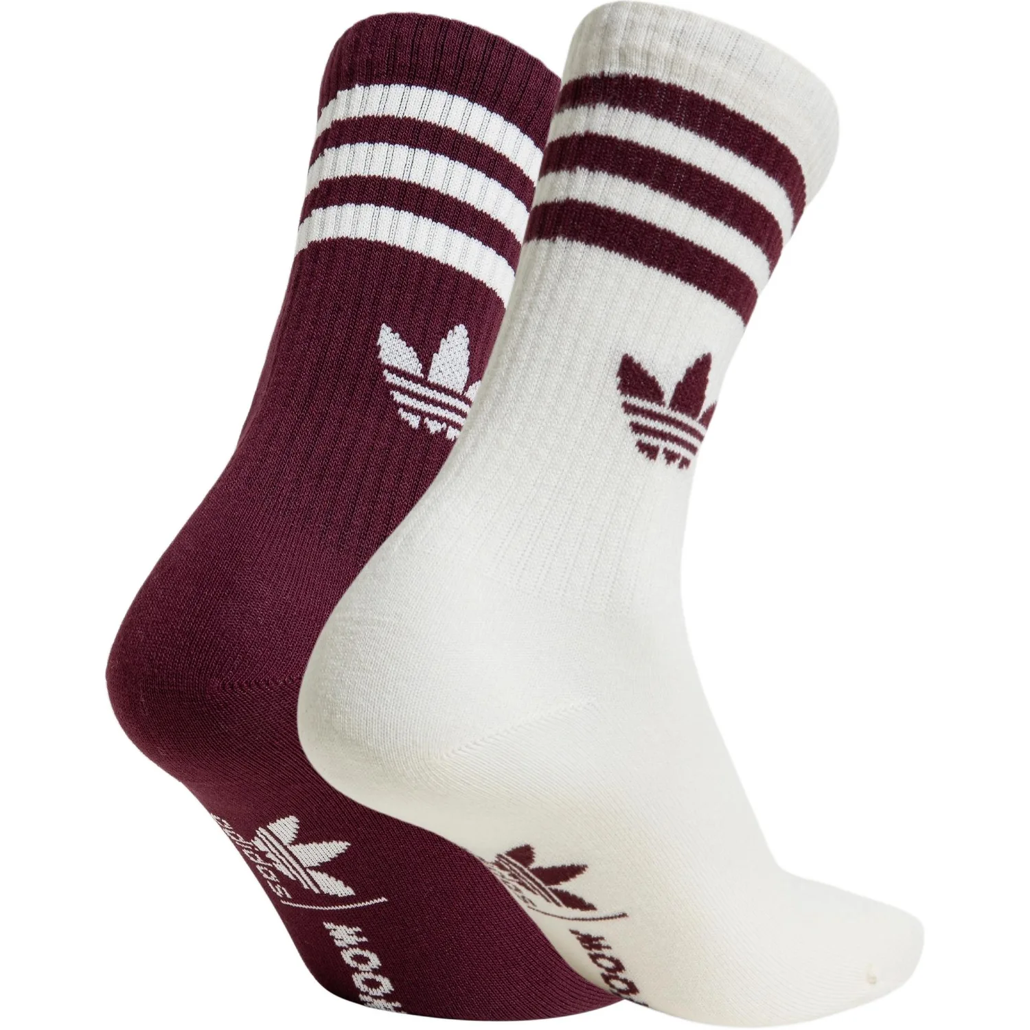 Носки 2PP MOOMIN Crew Socks женские, 2 пары Adidas Originals, 2 pack (wonder белый+темно-reddish фиолетовый) — фото 3