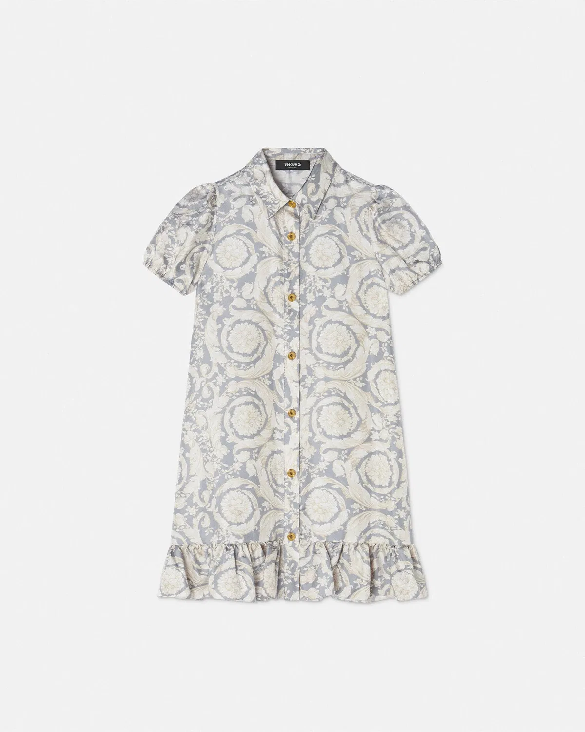 Детское платье-рубашка Barocco VERSACE, серый