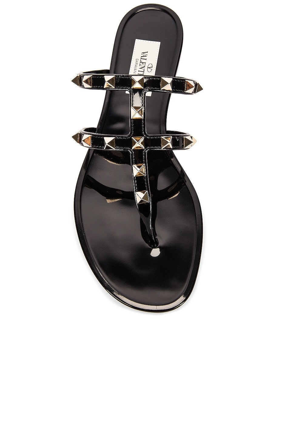 Летние сандалии Rockstud из ПВХ с ремешками Valentino Garavani, цвет Nero — фото 4