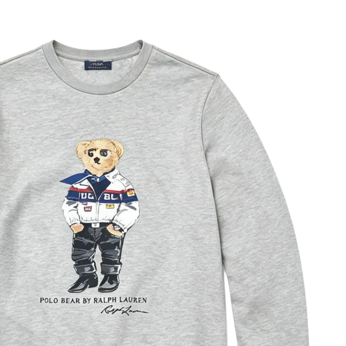 Свитшот женский с медведем Polo Ralph Lauren серый — фото 4