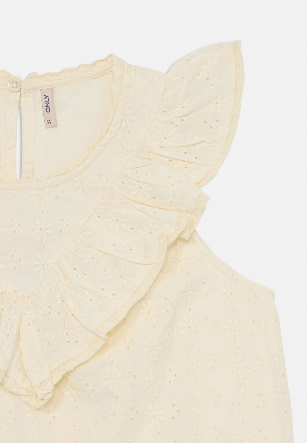 Повседневное платье KMGMARGOT LIFE EMBROIDERY DRESS ONLY MINI, слоновая кость — фото 4
