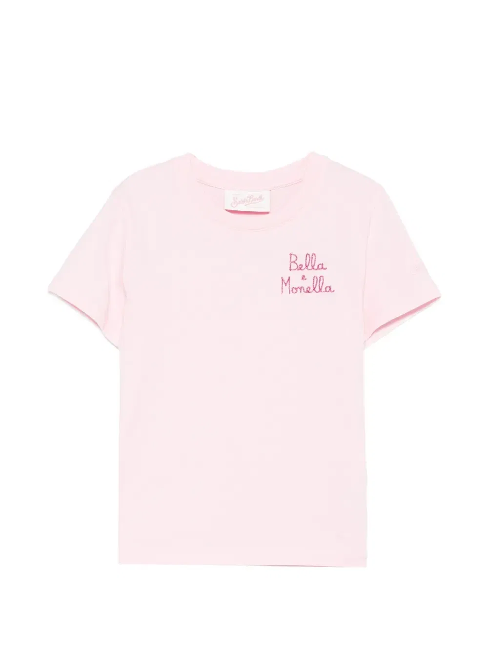 Футболка с вышитым логотипом Elly MC2 Saint Barth Kids, розовый