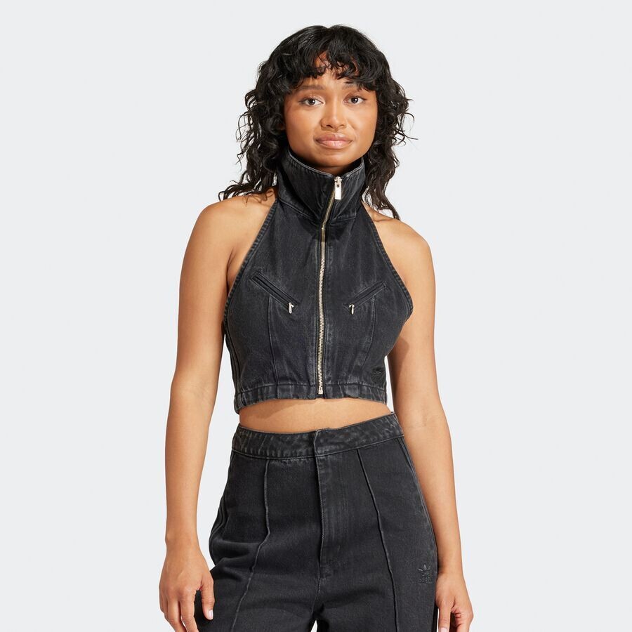 

Джинсовый жилет Montreal adidas Originals, цвет medium black denim