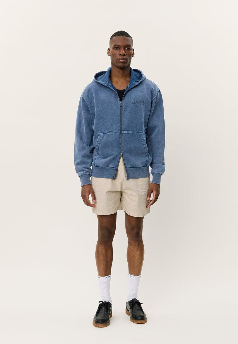 

Толстовка на молнии BRETT WASHED ZIPPER HOOD Les Deux, синий