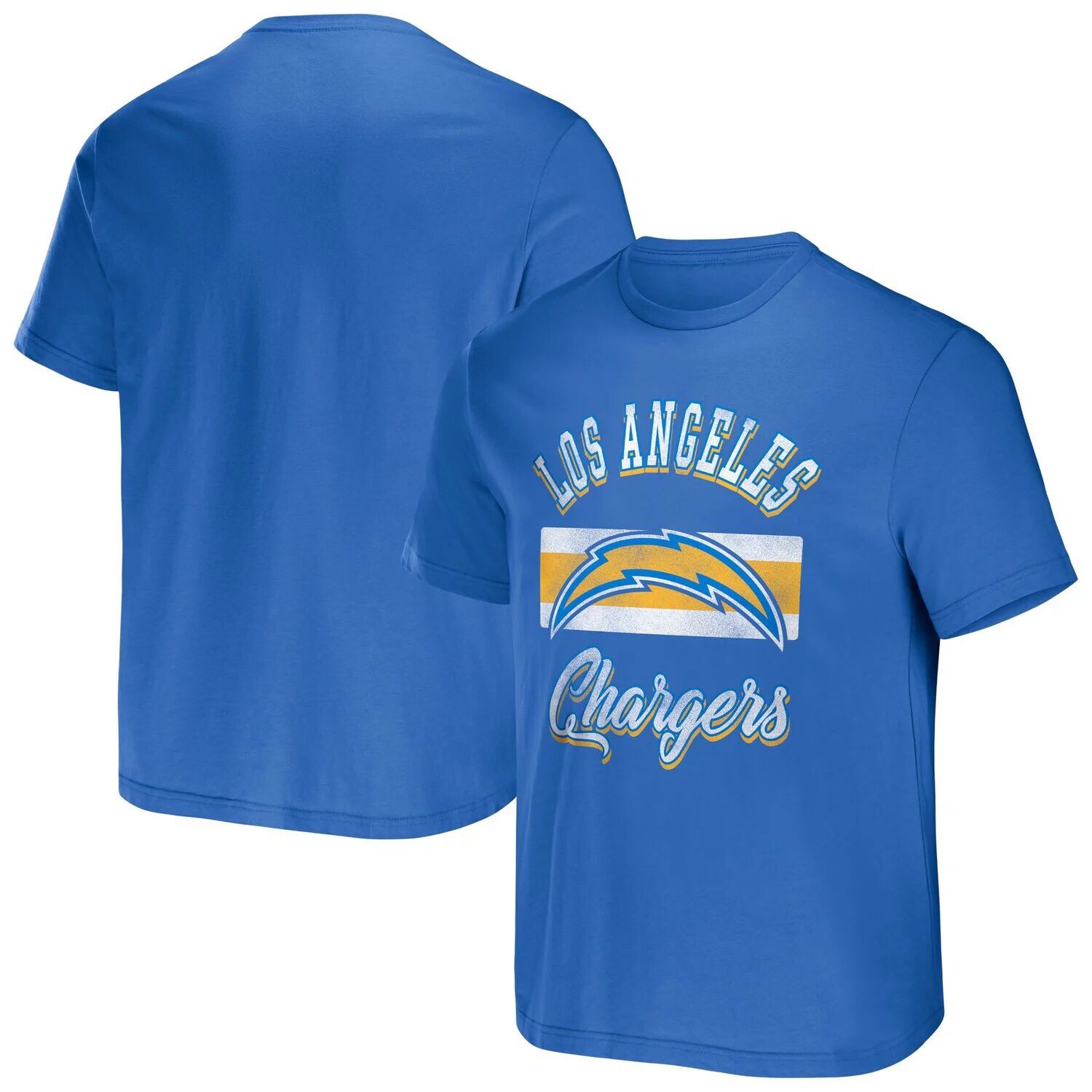 

Мужская футболка NFL x Darius Rucker Collection от Fanatics Powder Blue Los Angeles Chargers в полоску