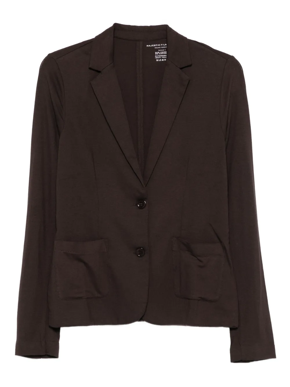 

Однобортный пиджак Majestic Filatures, коричневый