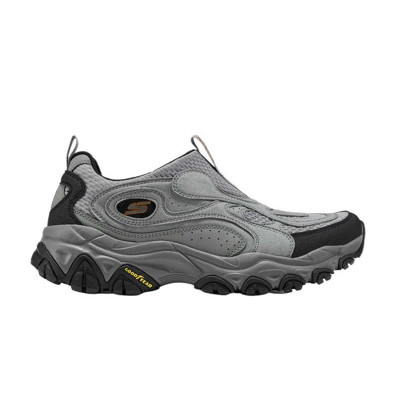 Мужские кроссовки Outdoor с амортизацией и дышащим эффектом Skechers, серый/gybk — фото 3