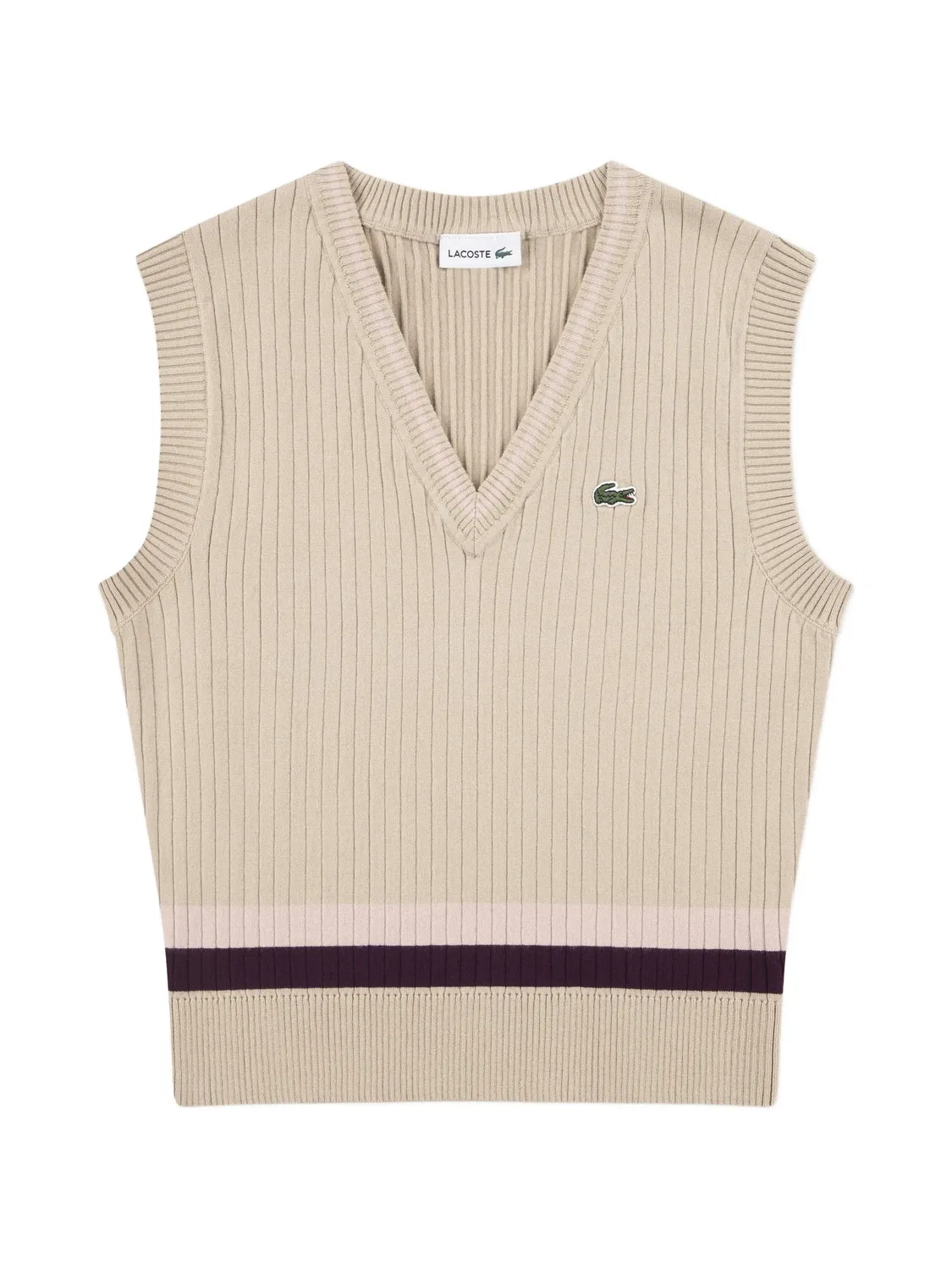 Полосатый топ с V-образным вырезом Lacoste Kids