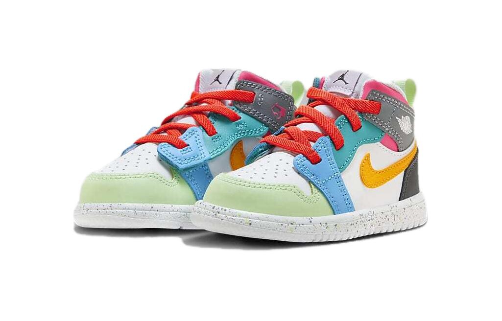 Баскетбольные кроссовки Air 1 Kids для малышей Jordan, синий/оранжевый — фото 3