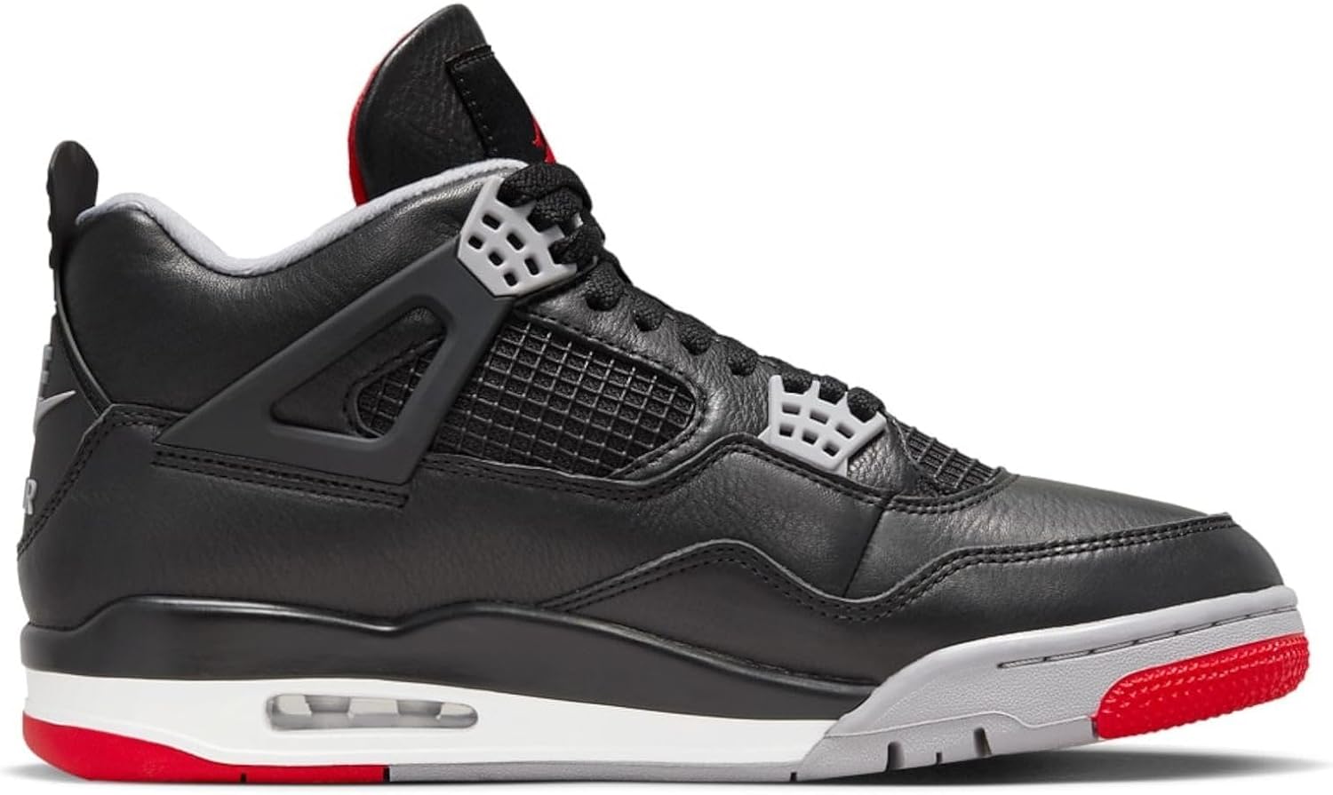 Детские кроссовки Nike Jordan 4 Retro, черный/красный/серый — фото 4