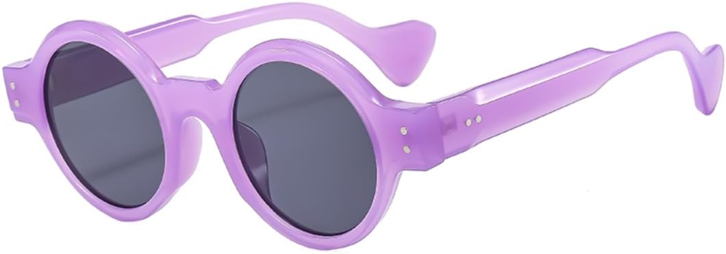 

Женские круглые солнцезащитные очки с леопардовым принтом, черные заклепки, мужские очки в винтажном стиле, зеленые солнцезащитные очки с защитой от УФ-излучения UV400 HHZZYVY, 5