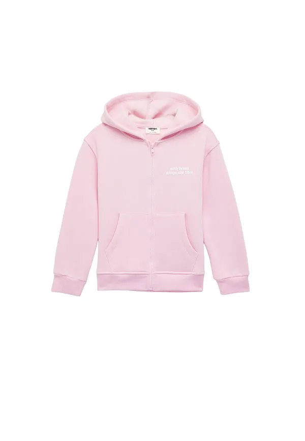 Толстовка с капюшоном на молнии Koton, Pink