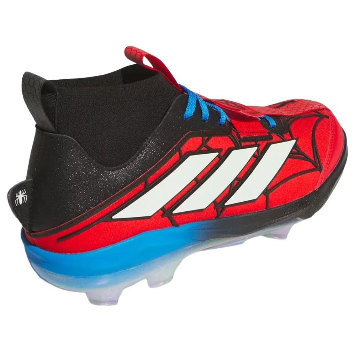 Бейсбольные бутсы Adidas x Marvel x Spider-Man adiZero Edge+ TPU, цвет «бордовый» — фото 4