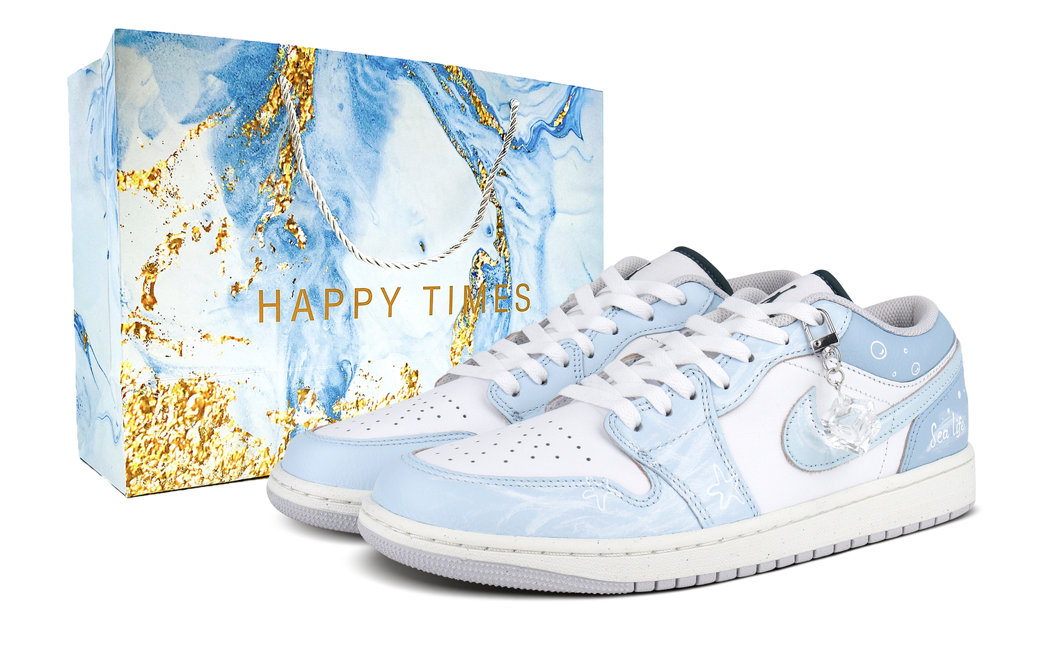 

Jordan Air 1 устойчивые к истиранию дышащие низкие винтажные баскетбольные кроссовки Men's Blue White