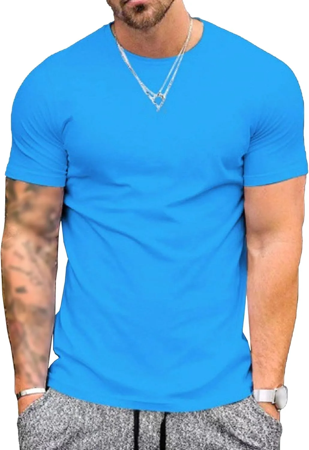 

Мужская футболка Slim-Fit Athletic из дышащей ткани Birdseye Maiyifu-GJ