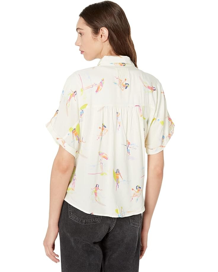 

Рубашка Lucky Brand Relaxed Printed Workwear Shirt, цвет Cream Multi