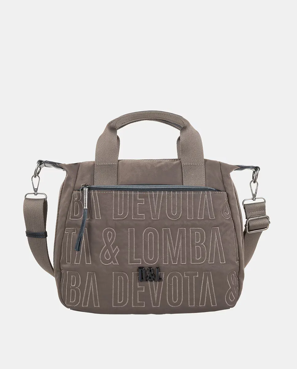 

Многопозиционная сумка на плечо с бордюром цвета хаки Devota & Lomba, коричневый