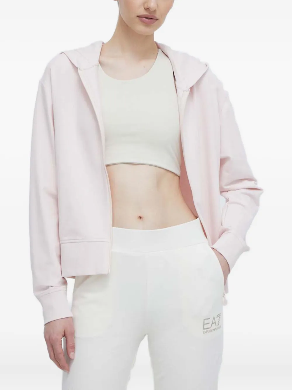 

Джемпер-худи на молнии Ea7 Emporio Armani, розовый