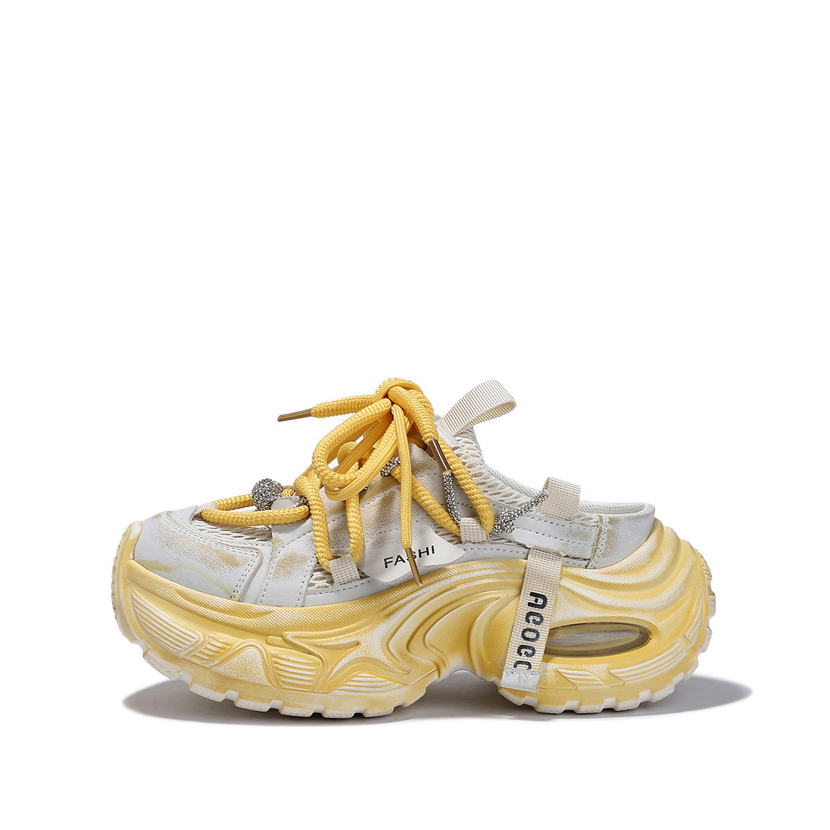 SELAIYA Женские бесшумные закрытые тапочки желтые, цвет Yellow