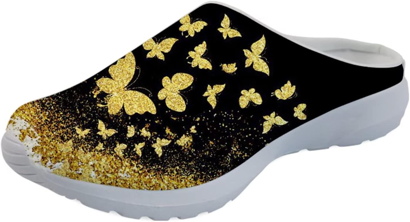 

Садовые сабо Forchrinse Colorful Butterfly унисекс для взрослых, для мужчин и женщин, тапочки-мюли для прогулок, удобные тапочки, пляжные сандалии, легкие, желтый