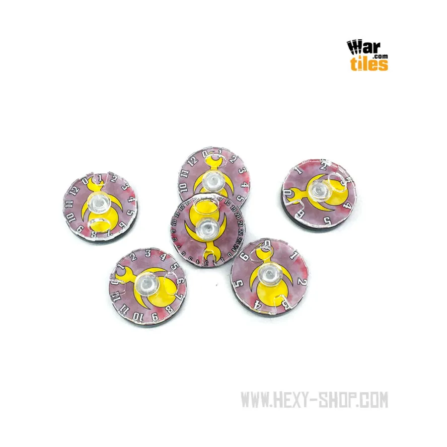 

Маленькие циферблаты Warhammer — Королевы удовольствия, War Tiles - Wound Dials