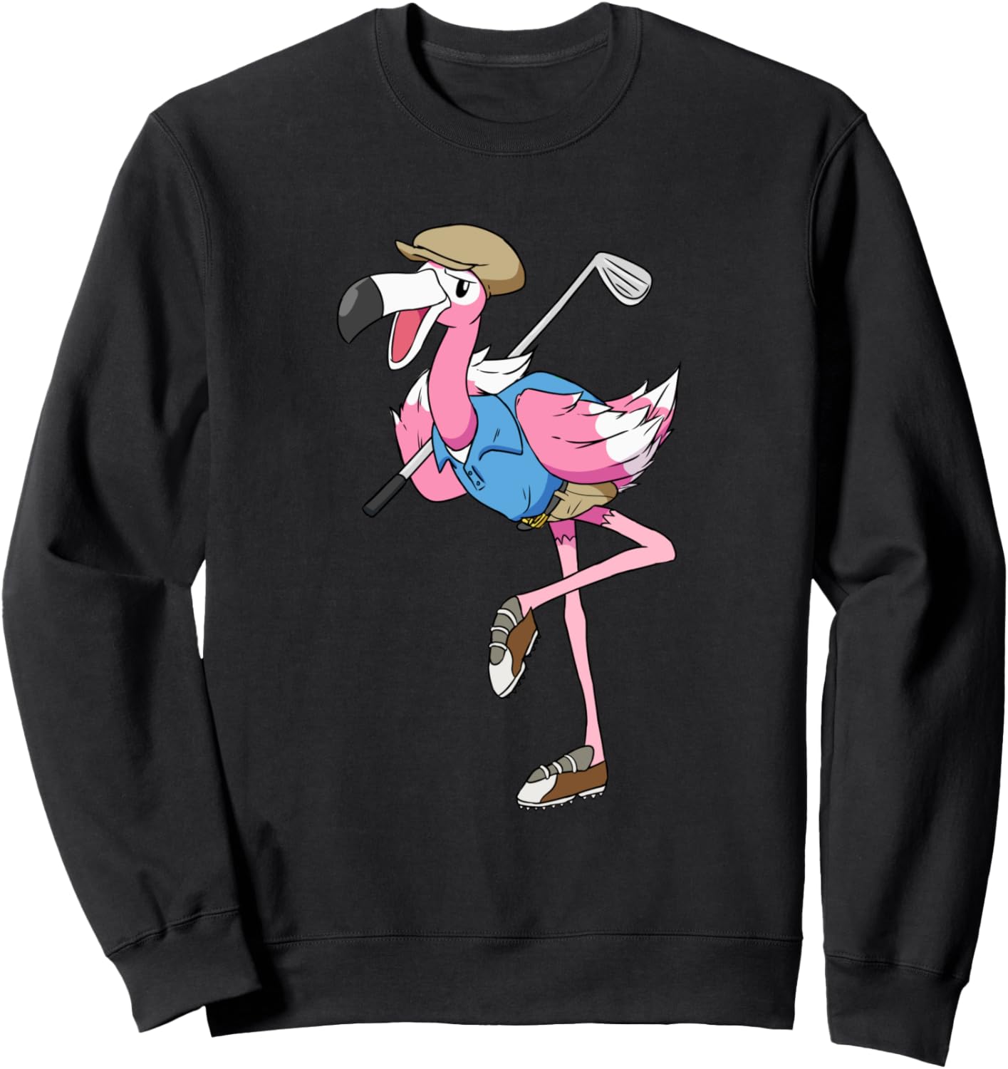 

Толстовка с забавным принтом «Фламинго на гольф-отпуске: лучшие друзья», черная Pink Flamingo T-Shirt And Gift