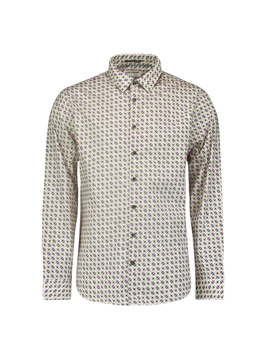 

Рубашка Slim Fit на пуговицах No Excess, белый