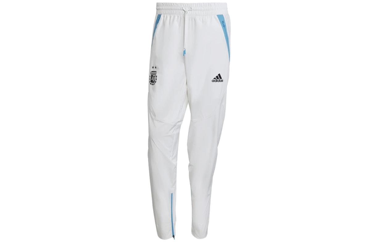 Adidas Трикотажные спортивные штаны мужские белые — фото 3