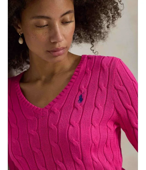 Свитер Кимберли slim fit Polo Ralph Lauren, розовый — фото 4