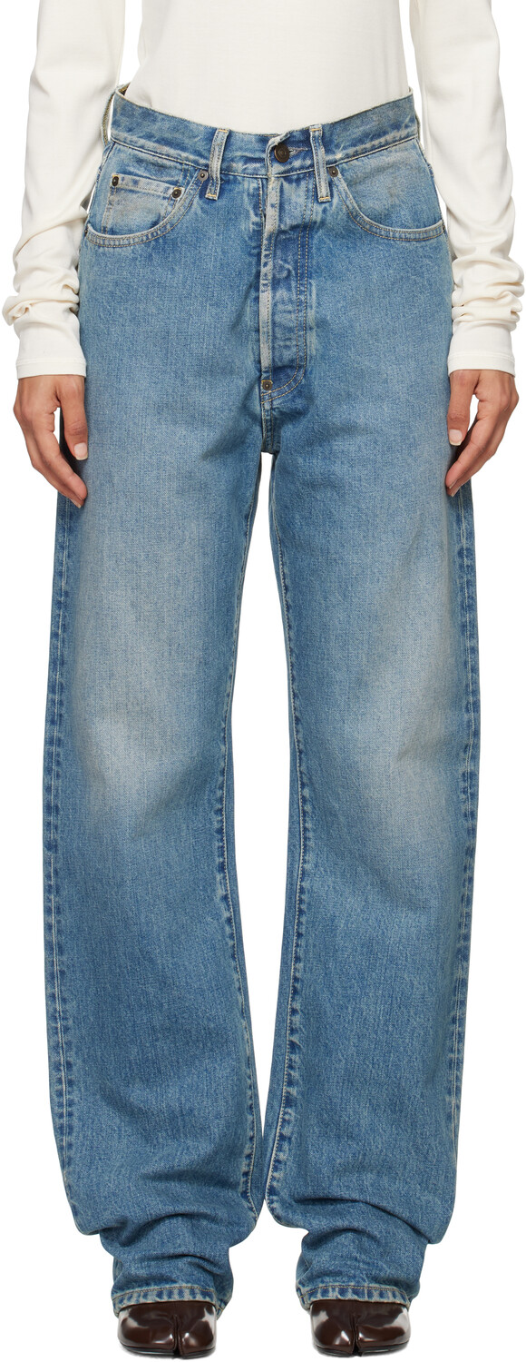 

Синие джинсы Origin 14 унций Maison Margiela, Medium Blue