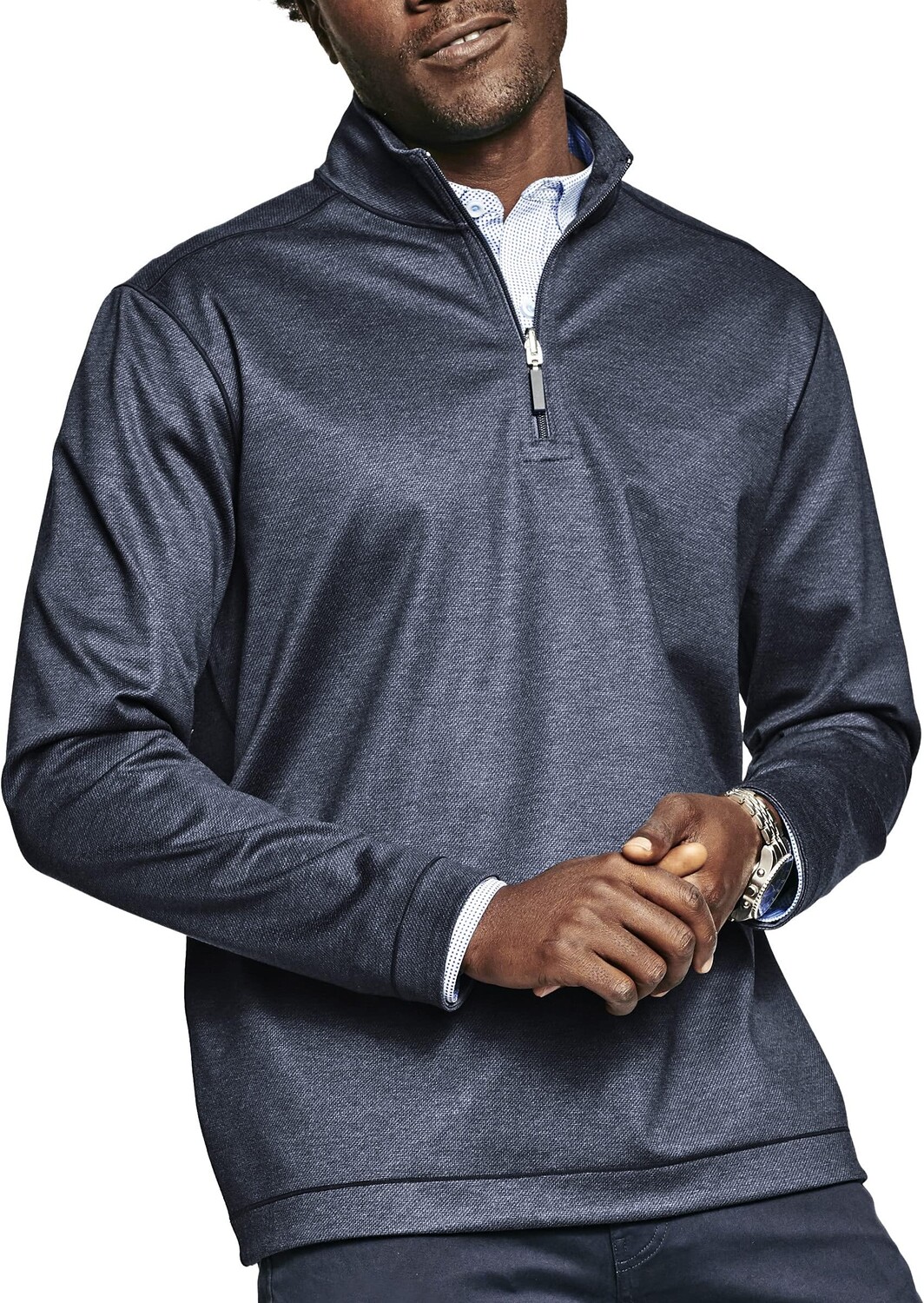 

Толстовка XC4 Reversible 1/4 Zip Johnston & Murphy, цвет Navy/Gray