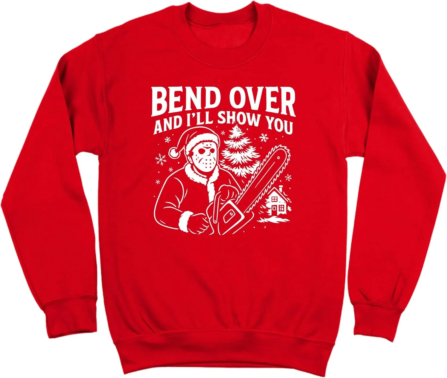 

Свитшот Donkey Tees BEND OVER AND I'LL SHOW YOU с новогодней надписью