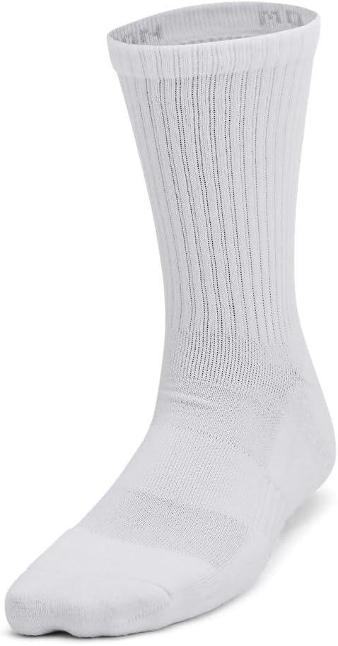 Детские хлопковые носки Under Armour для тренировок (3 пары), (100) White/White/Black — фото 3
