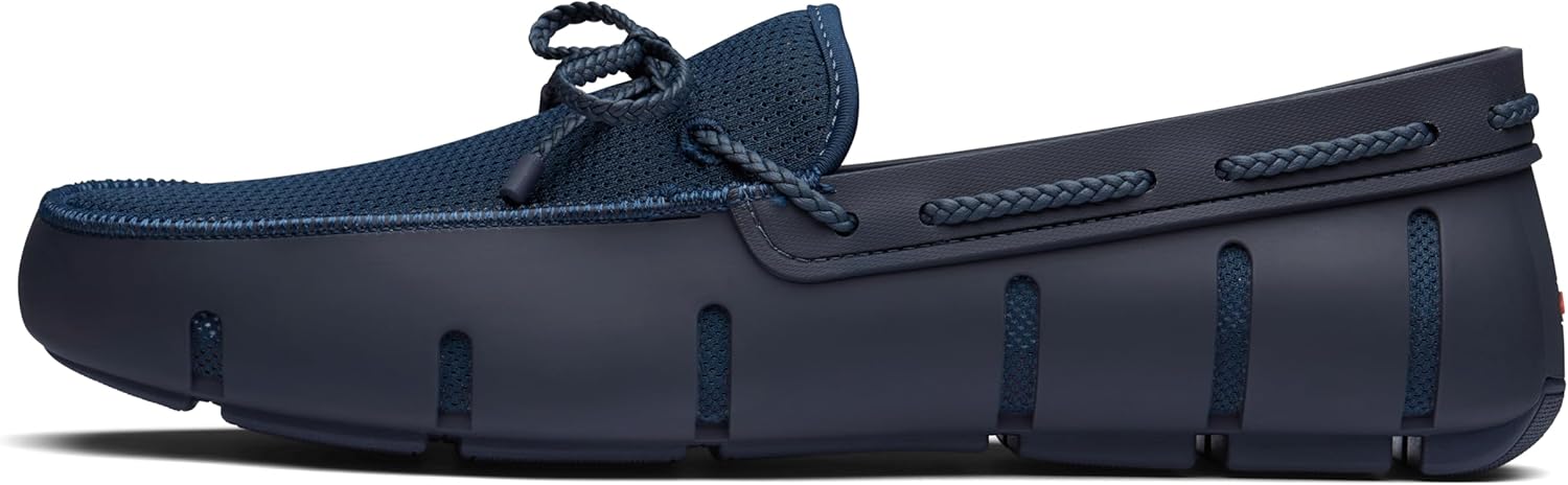 

Мужские лоферы SWIMS, повседневные слипоны с плетеными шнурками, модная обувь для пляжа, Navy-1