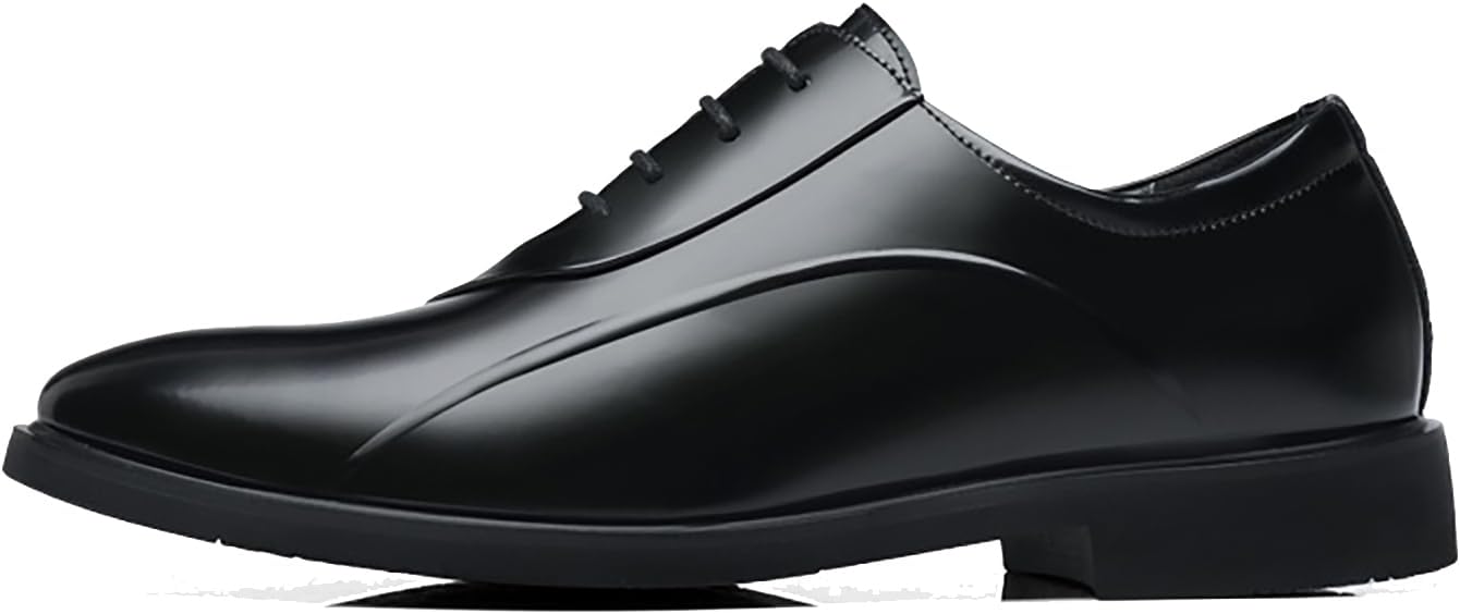 

Мужские туфли Оксфорд из натуральной кожи, простые и удобные, шнуровка, внутренний подъем, свадебные и деловые формальные лоферы для работы и офиса Lvomu, черный