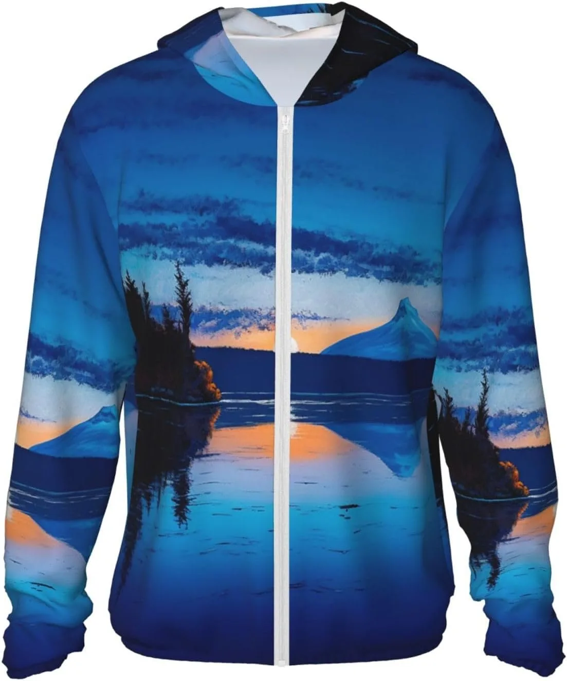 

Блу сансет унисекс худи с защитой от солнца UPF 50+ с длинным рукавом GDSHJKLW