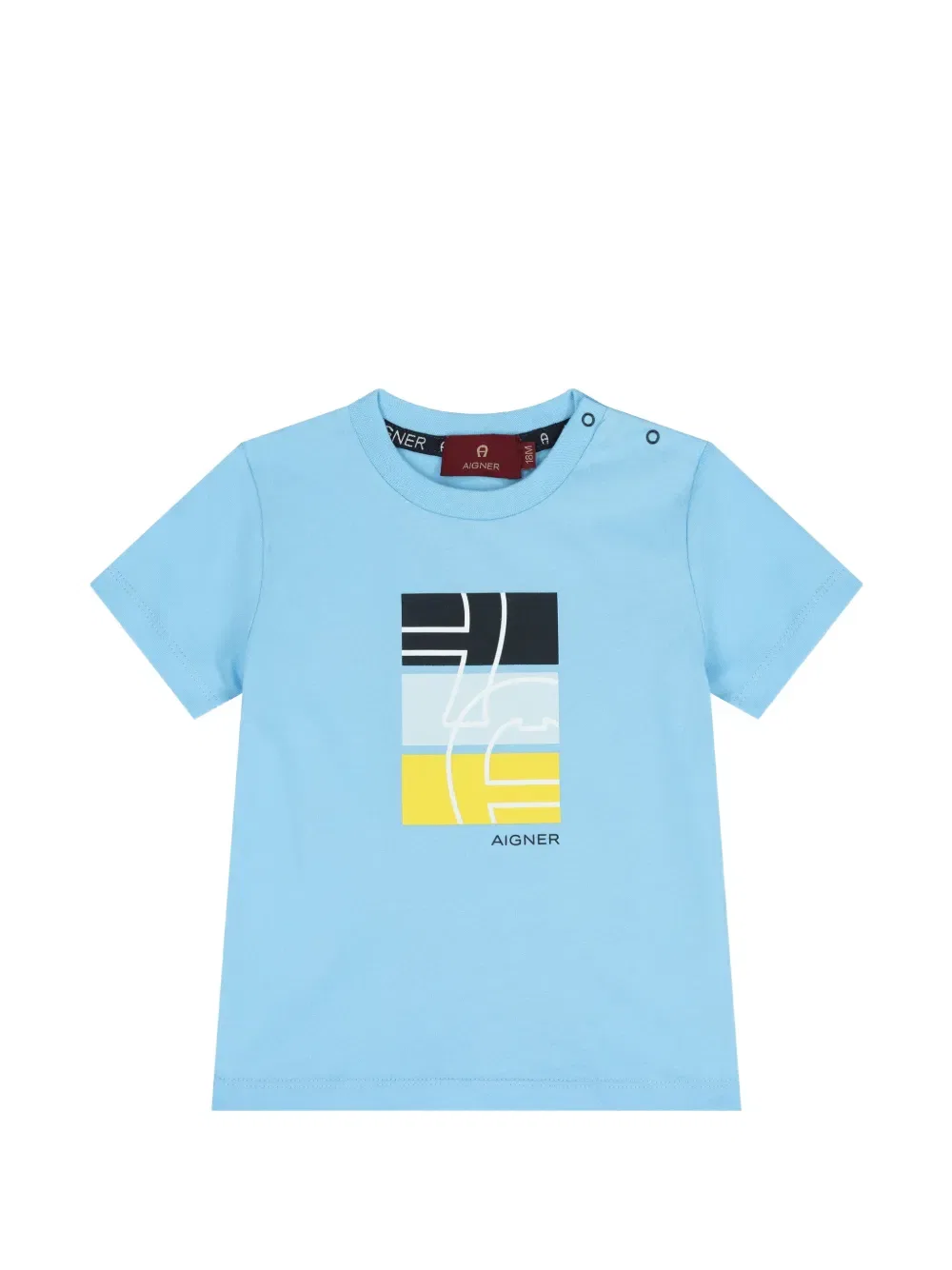 Детская футболка с графическим принтом Aigner Kids, синий