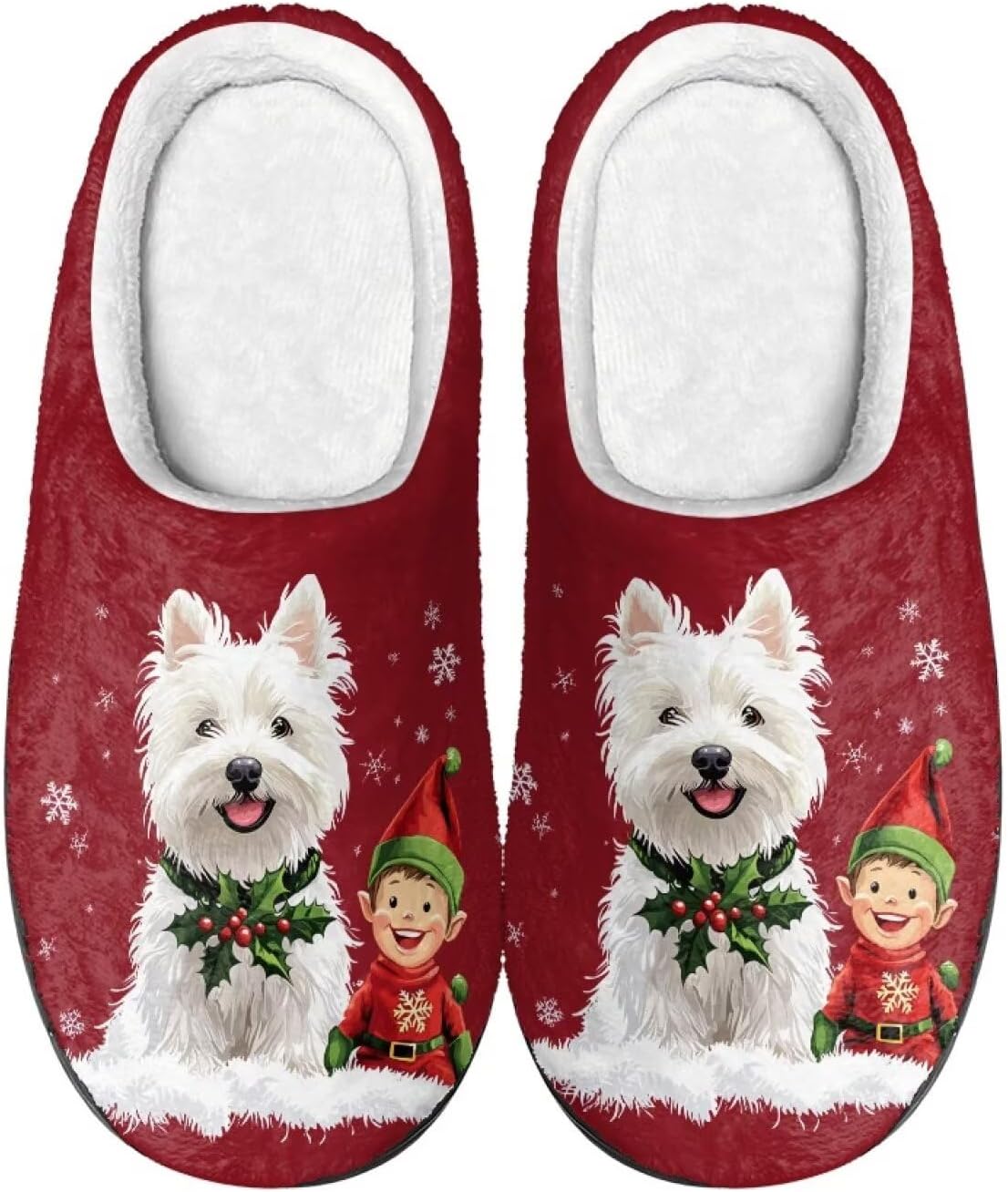 

Тапочки Showudesigns для женщин и мужчин, размер 4-12, зимние домашние тапочки, Western Highland Terrier