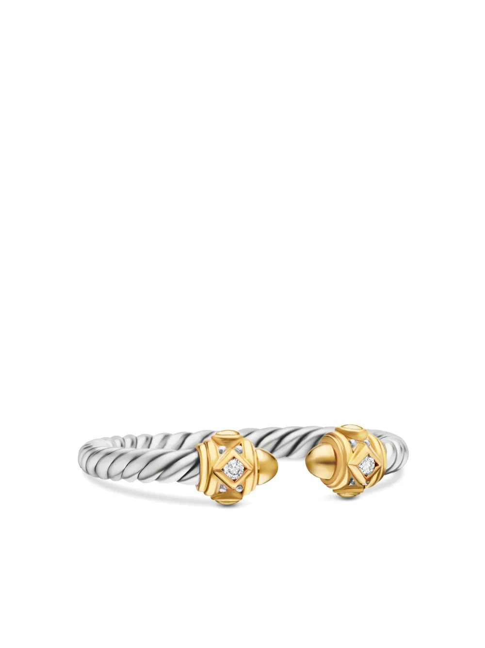 

Кольцо Renaissance из желтого золота и серебра с бриллиантами (2.3 мм) David Yurman, серебяный