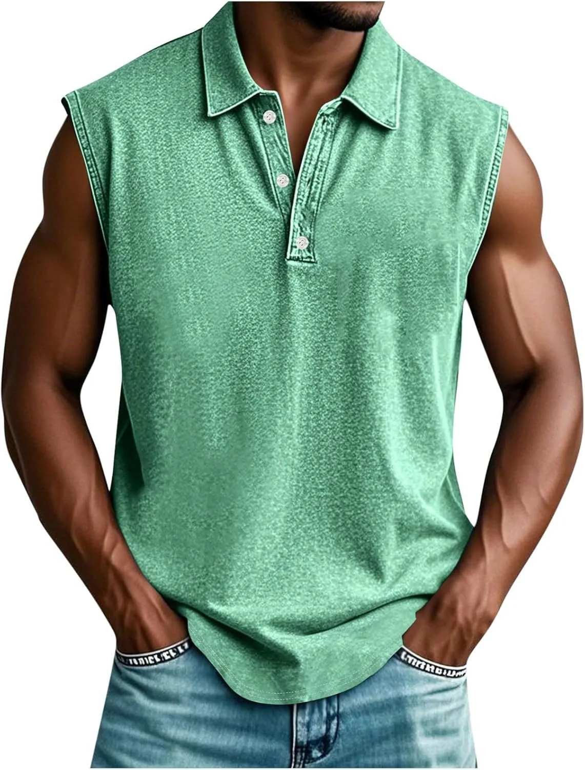 

Мужская безрукавка поло с пуговицами Sdeycui