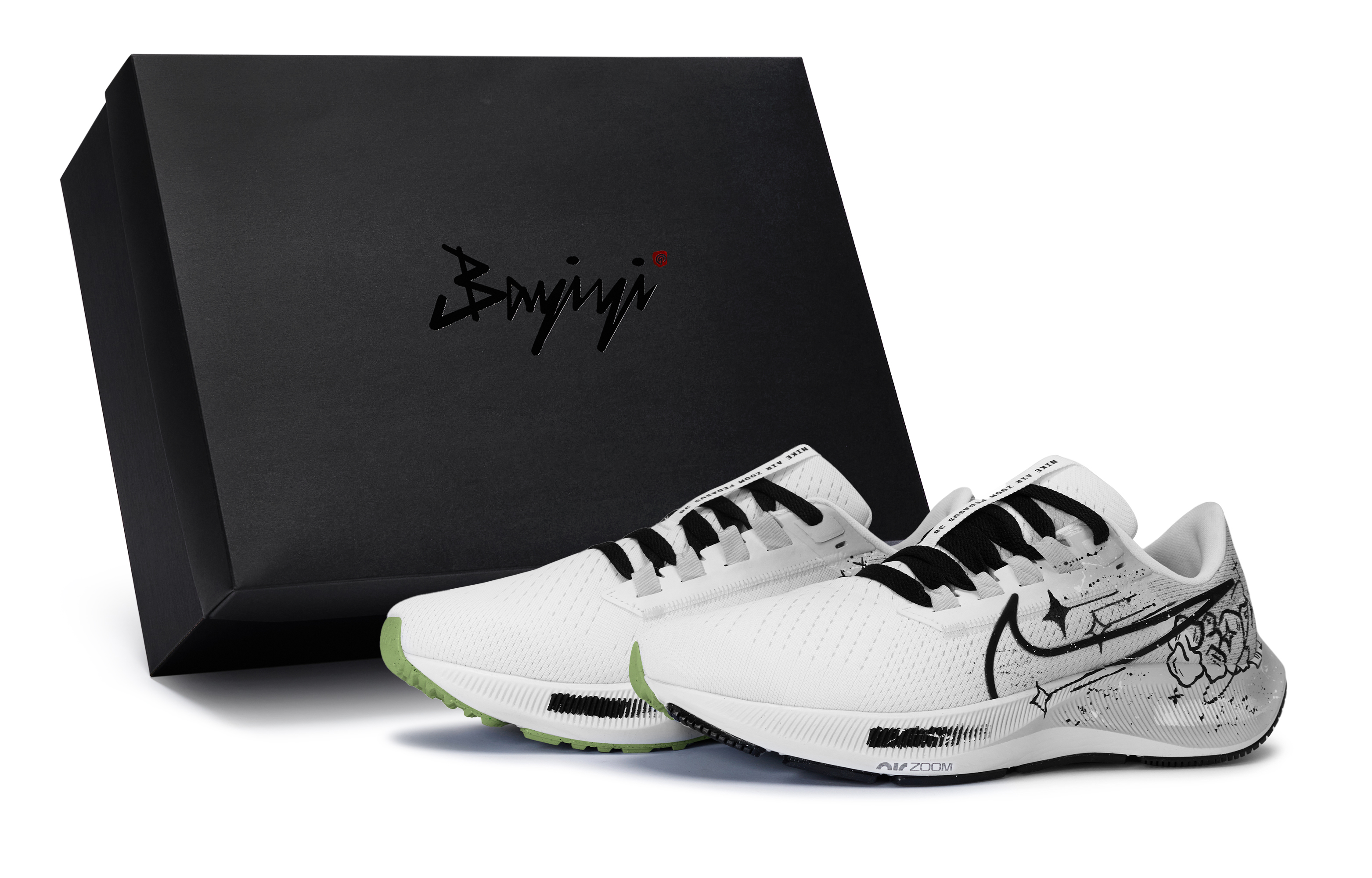 

Кроссовки для бега Nike Pegasus 38 мужские бело-серо-черные